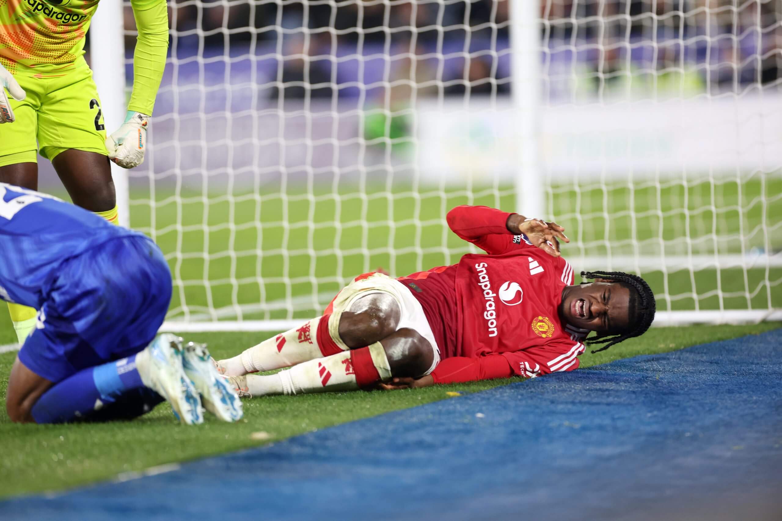 Hojlund célébrant son but