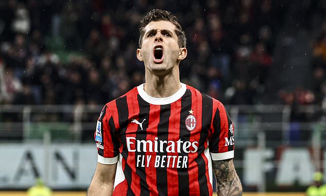 Christian Pulisic en action avec l'AC Milan