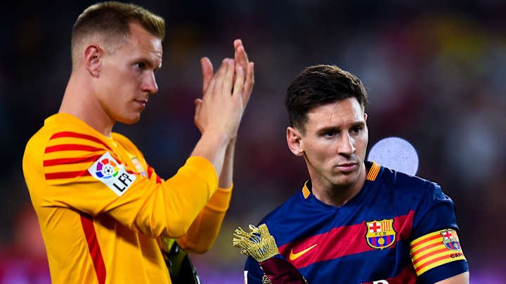 Marc-André ter Stegen et Lionel Messi au Barça