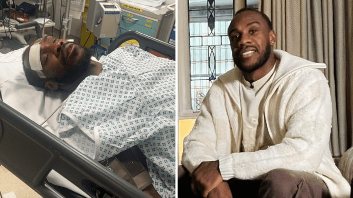 Michail Antonio à l'hôpital et lors de l'interview BBC
