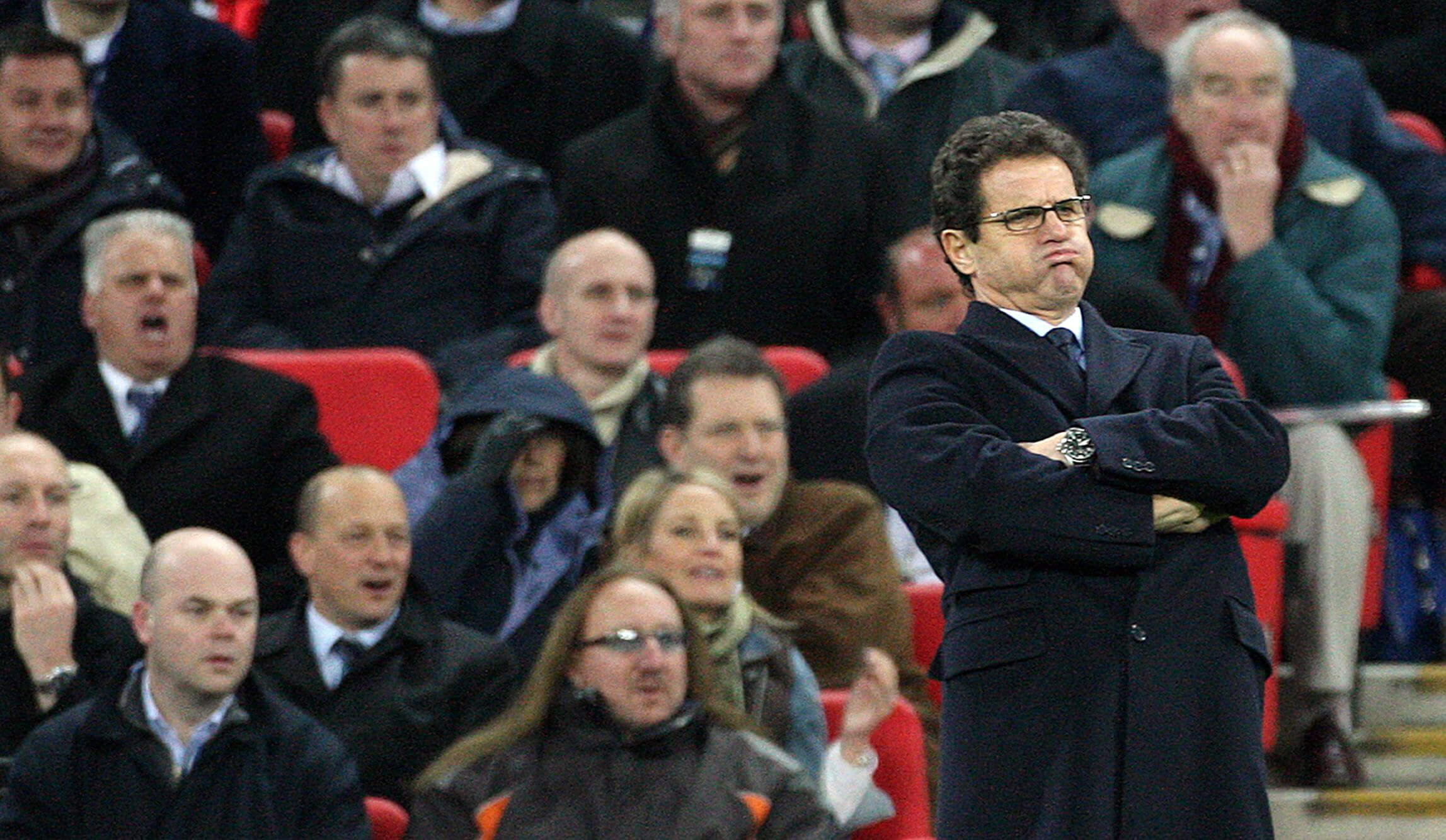 Fabio Capello durant son premier match