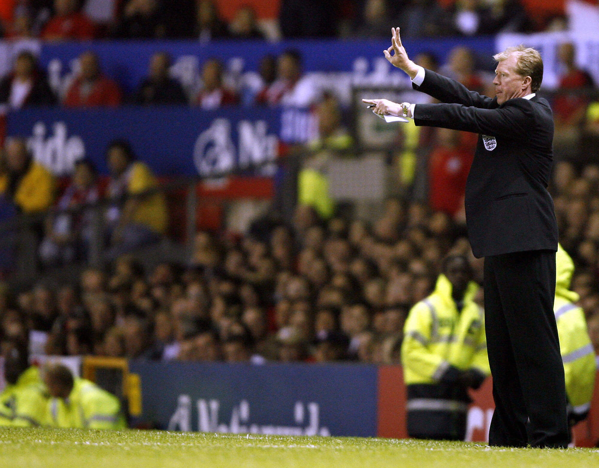 Steve McClaren durant son premier match