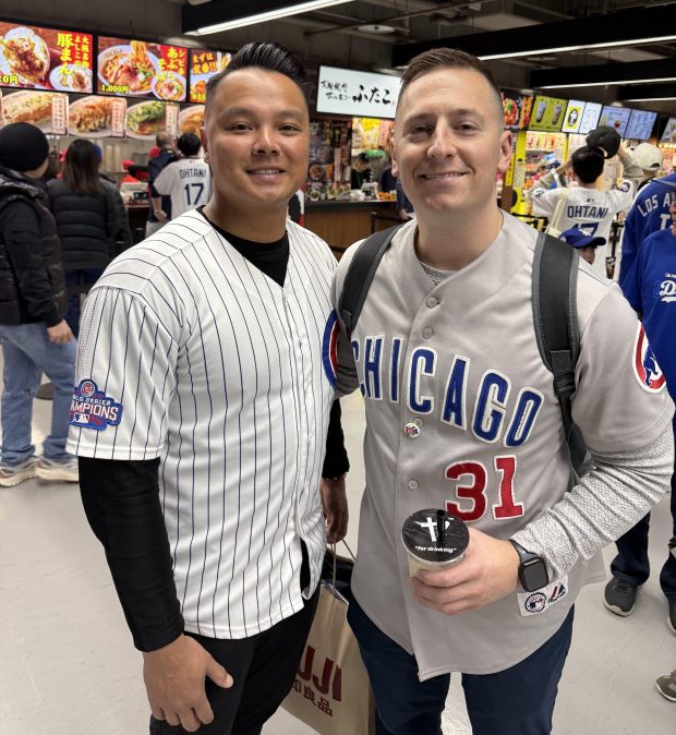 Supporters des Chicago Cubs à Tokyo