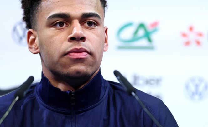 Désiré Doué, à Clairefontaine (Yvelines), le 18 mars 2025.