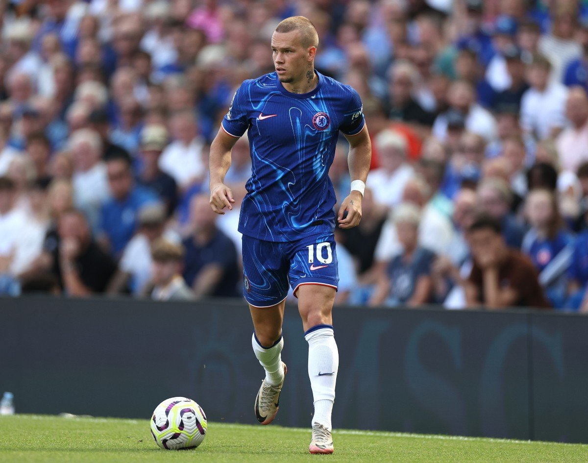 Mykhailo Mudryk en action pour Chelsea FC