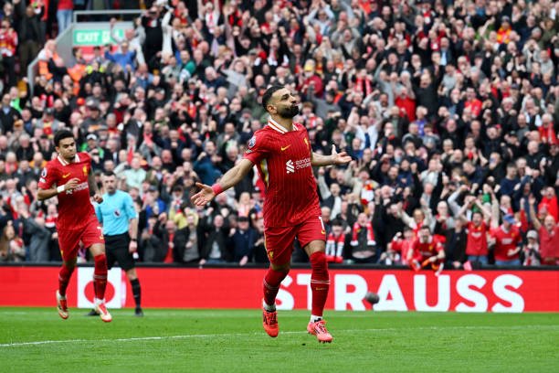 Mo Salah célébrant un but contre Southampton
