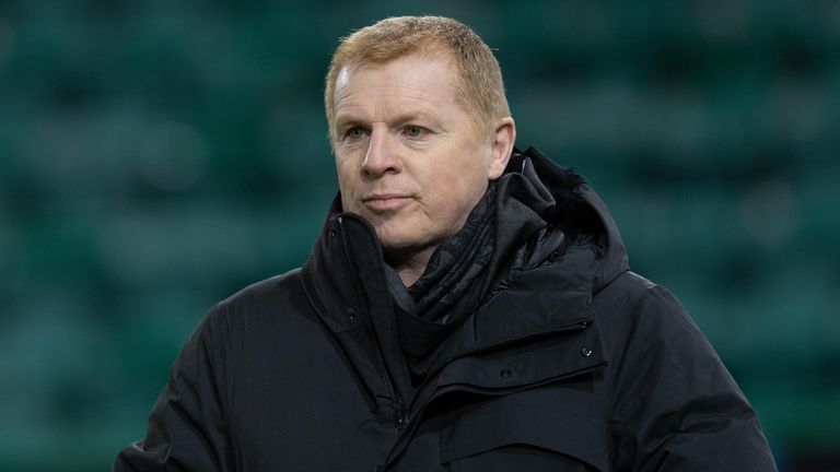 Neil Lennon lors d'un match entre Hibernian et Celtic