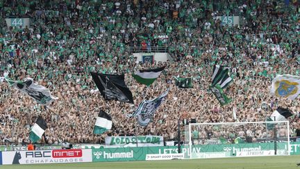 Les tribunes de Saint-Etienne lors d'un match face à Grenoble, le 5 août 2023