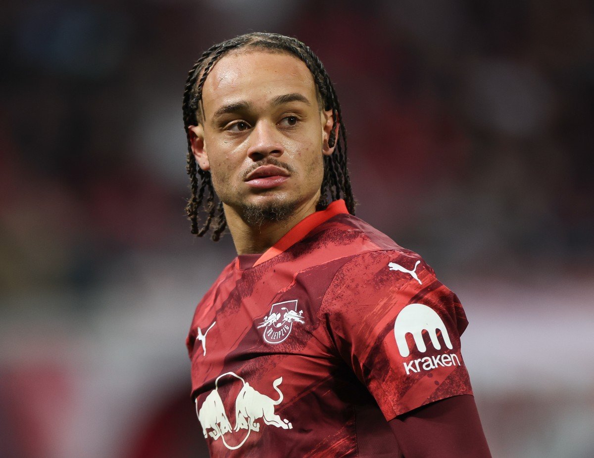 Xavi Simons en action avec RB Leipzig