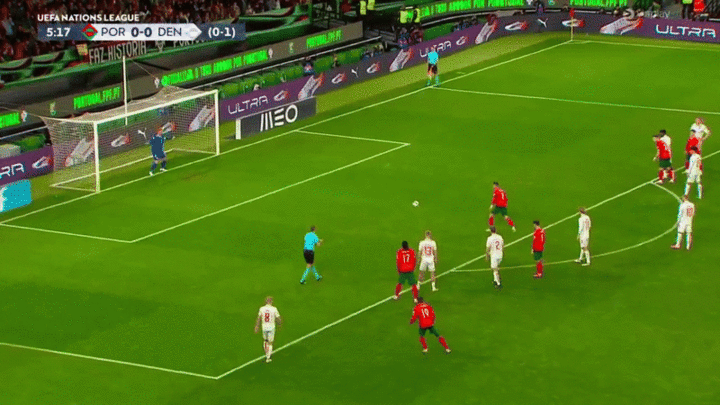 Cristiano Ronaldo lors de Portugal vs Danemark