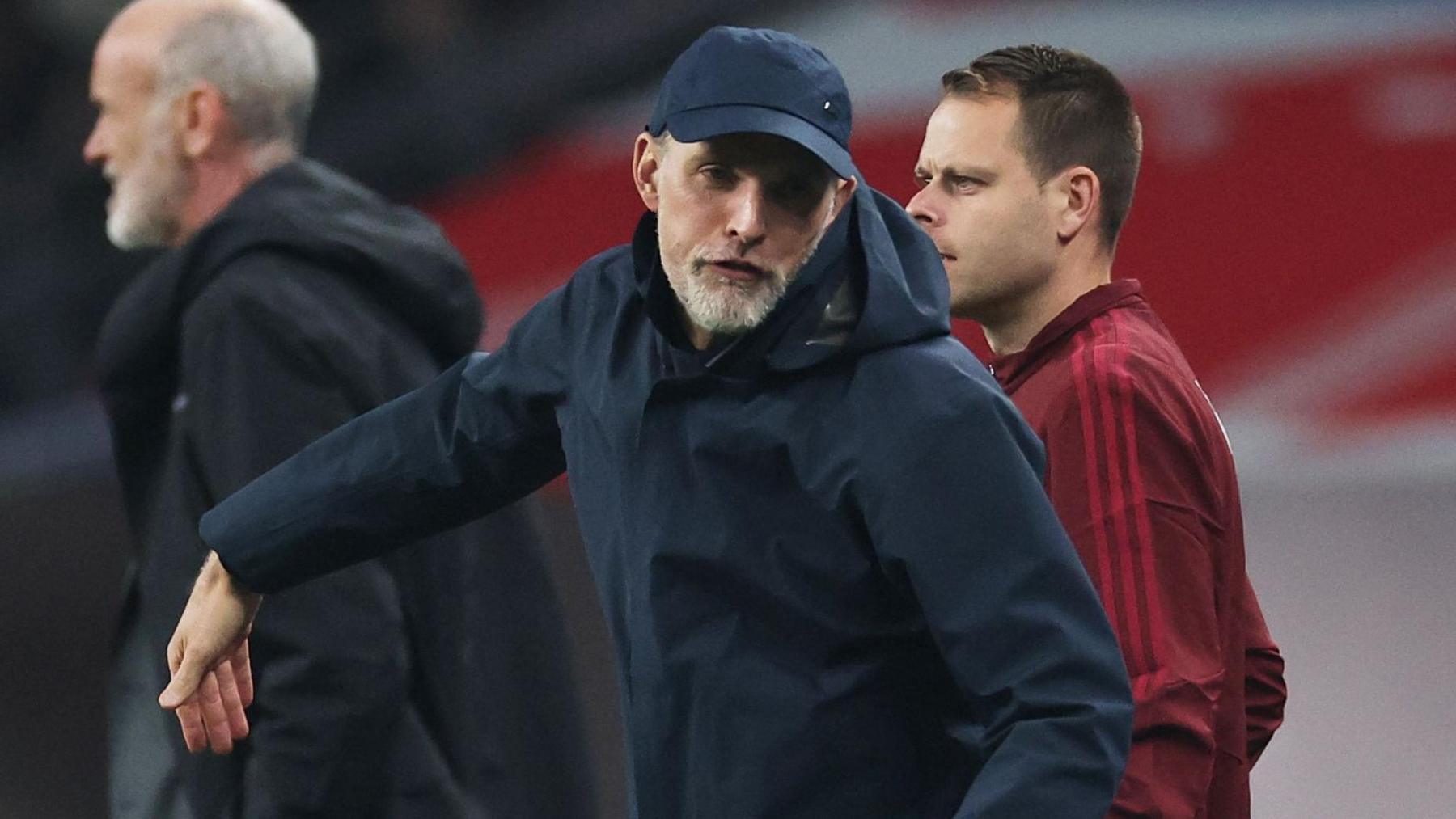 Thomas Tuchel frustré lors du match Angleterre - Lettonie à Wembley