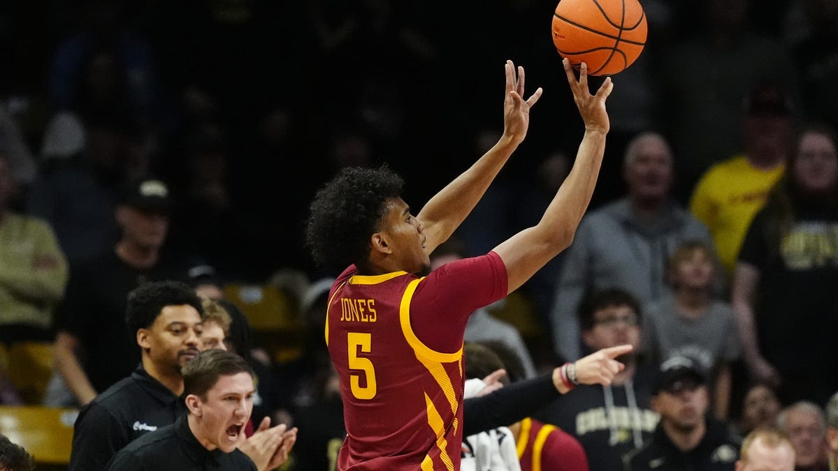 Les joueurs d'Iowa State baskeball en action