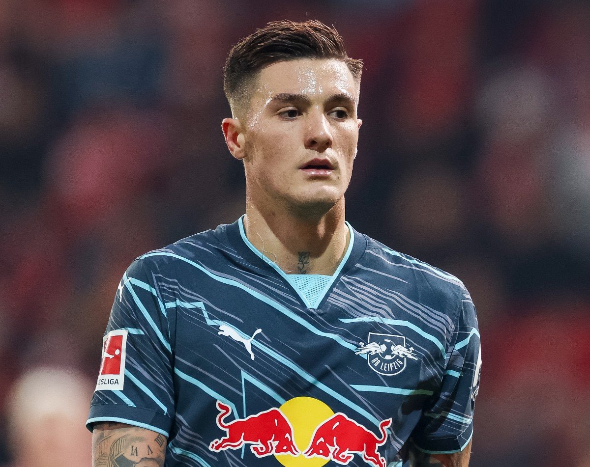 Benjamin Sesko en action pour RB Leipzig