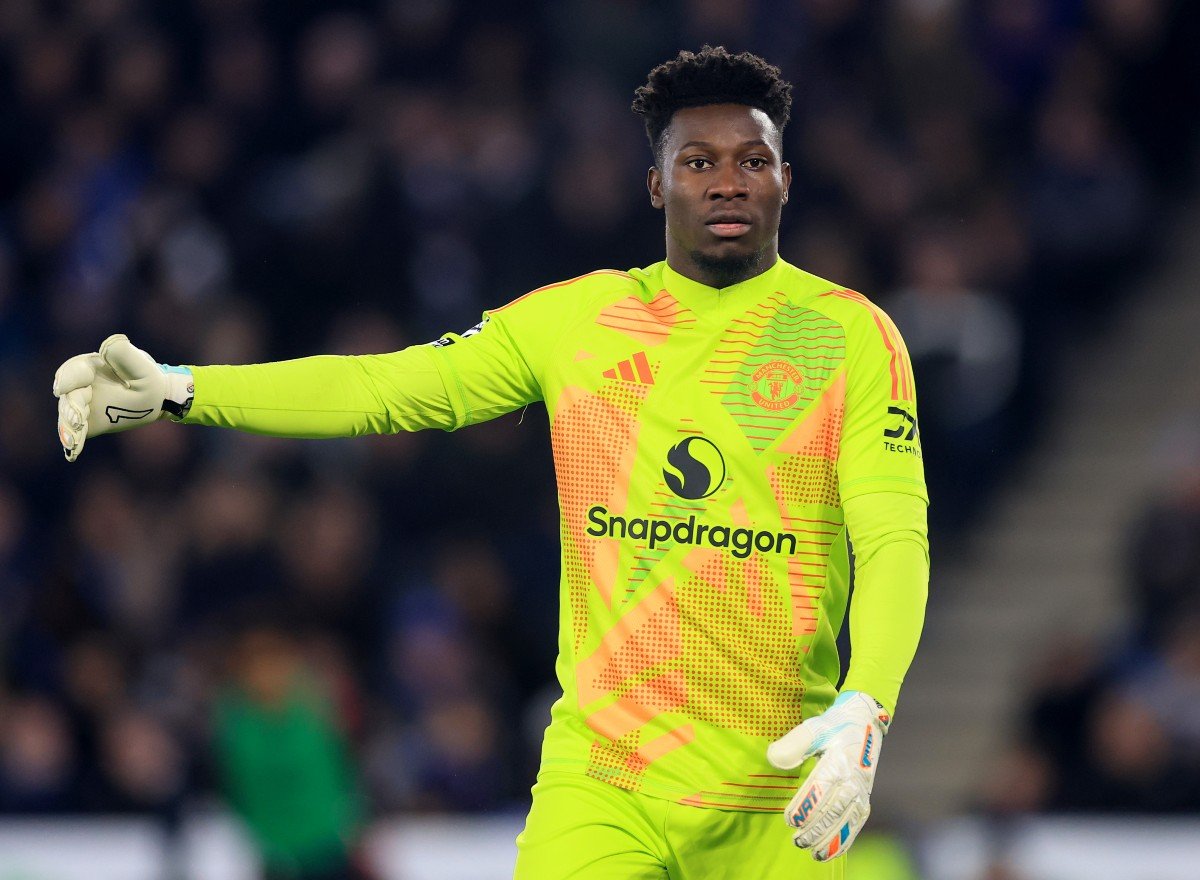 Le gardien de Manchester United, André Onana, en action