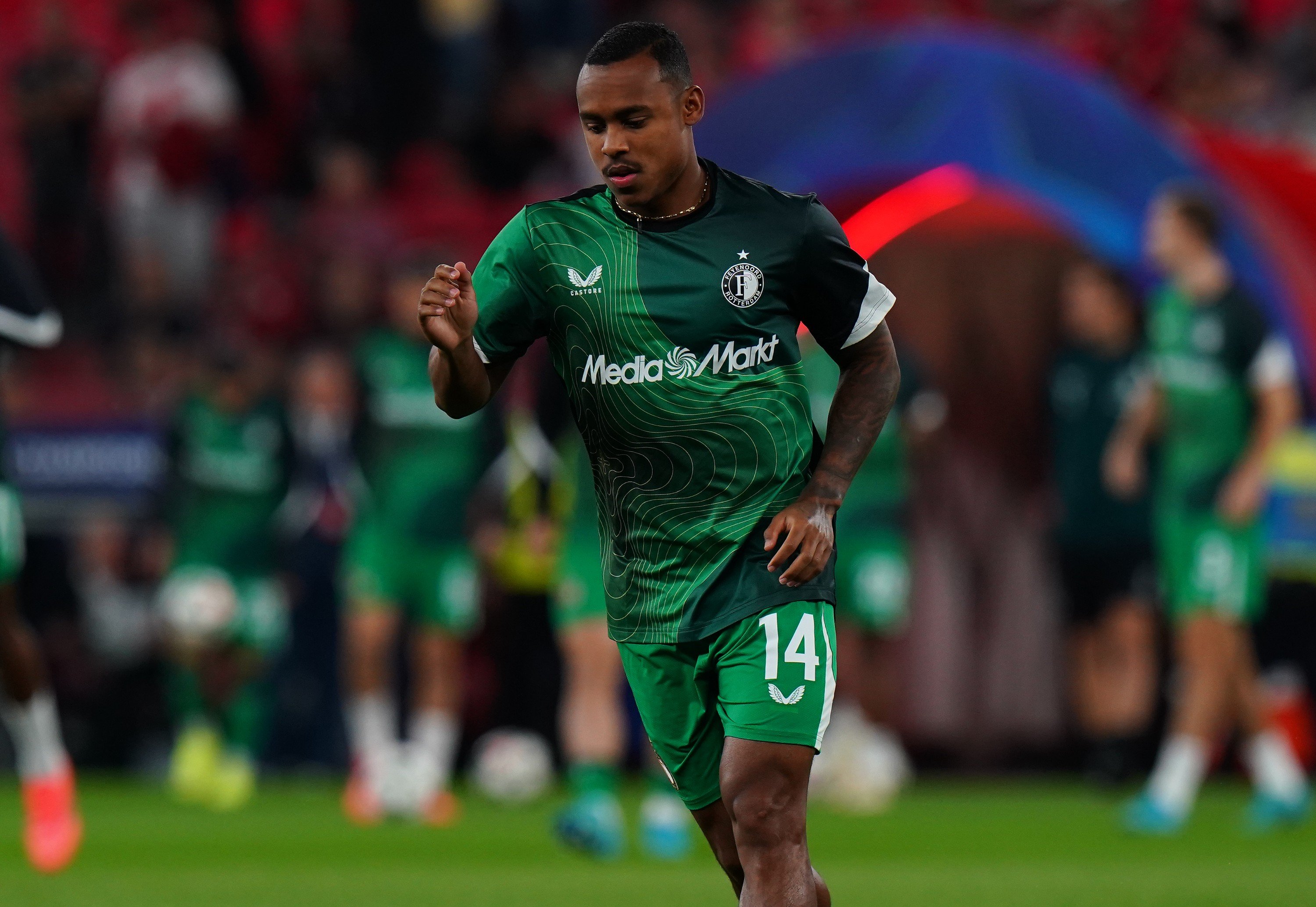 Igor Paixao de Feyenoord lors de l'échauffement