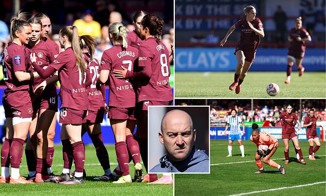 Manchester City lors de sa victoire contre Brighton en WSL