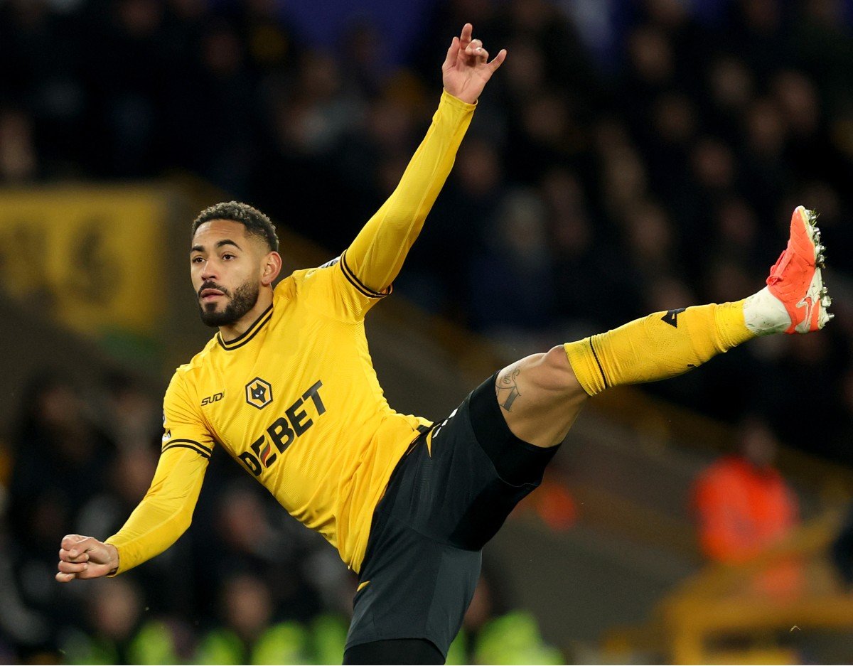 Matheus Cunha en action avec Wolverhampton