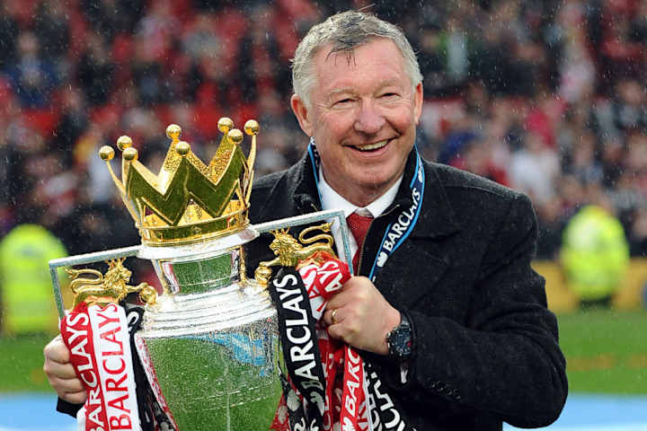 Sir Alex Ferguson durant un match de Manchester United