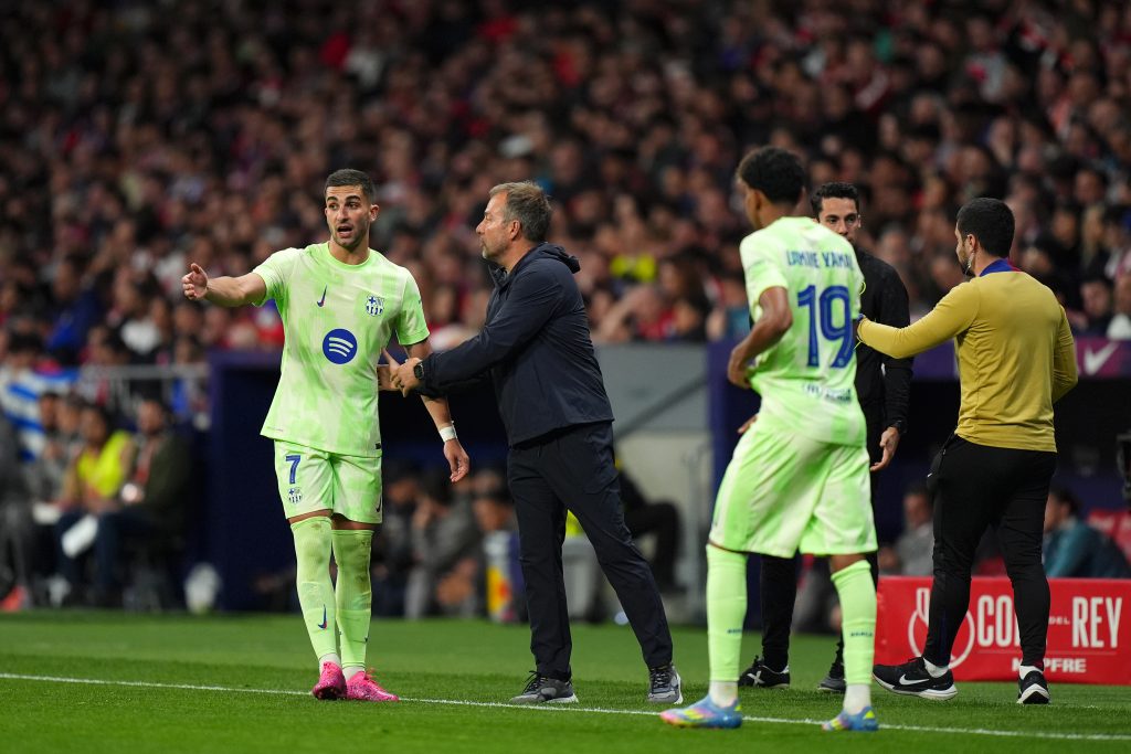Ferran Torres et Lamine Yamal pendant le match contre l'Atlético Madrid