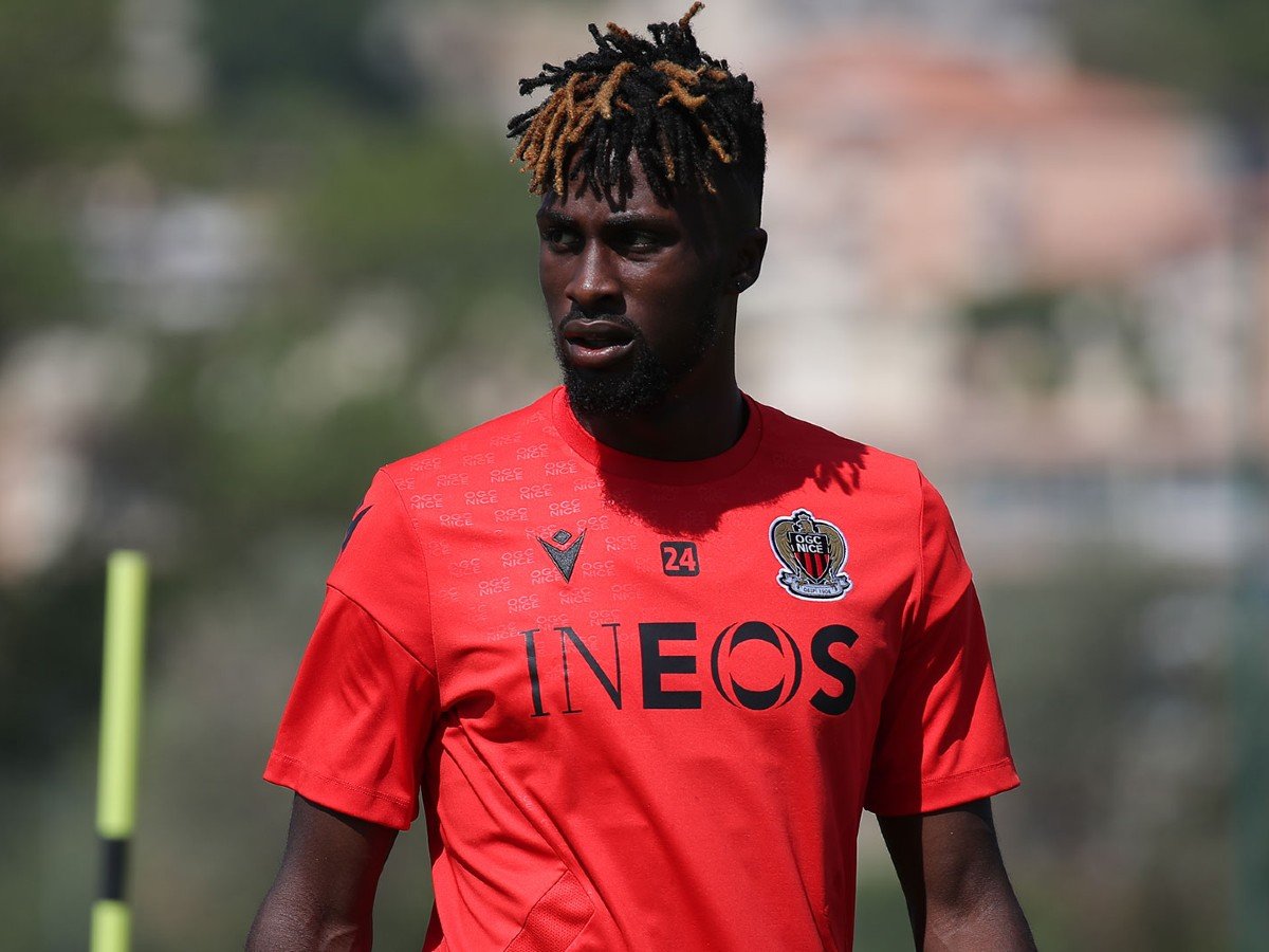 Evann Guessand lors d'un entraînement à Nice