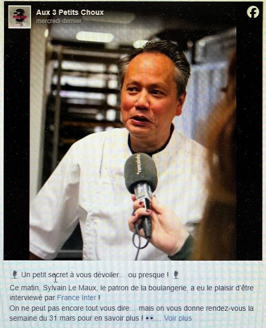 Sylvain Le Maux lors de son interview au micro de Clara Lecocq Reale