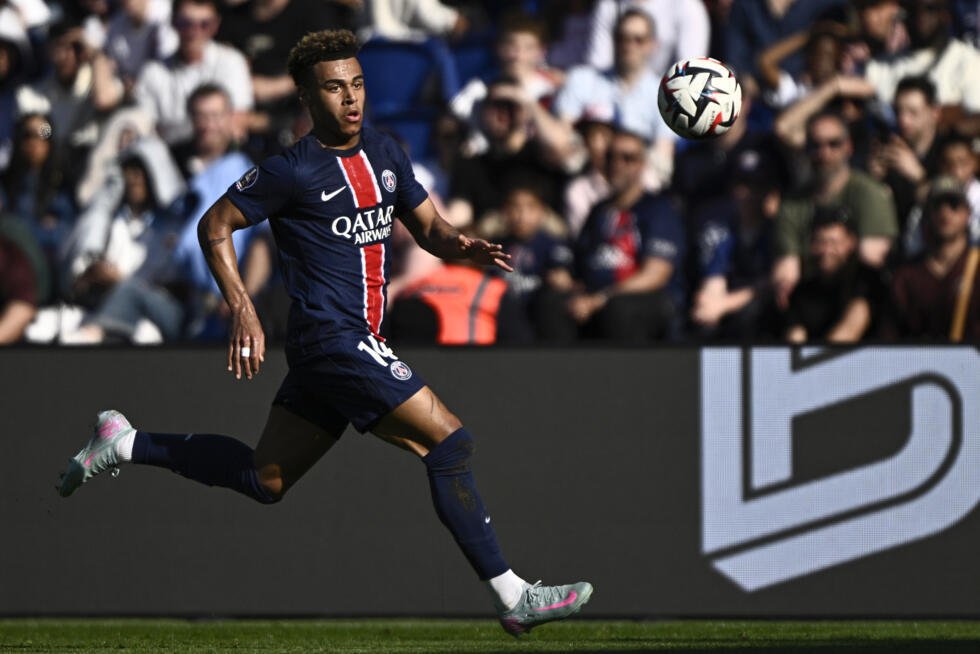 Désiré Doué, buteur du PSG contre Angers en Ligue 1