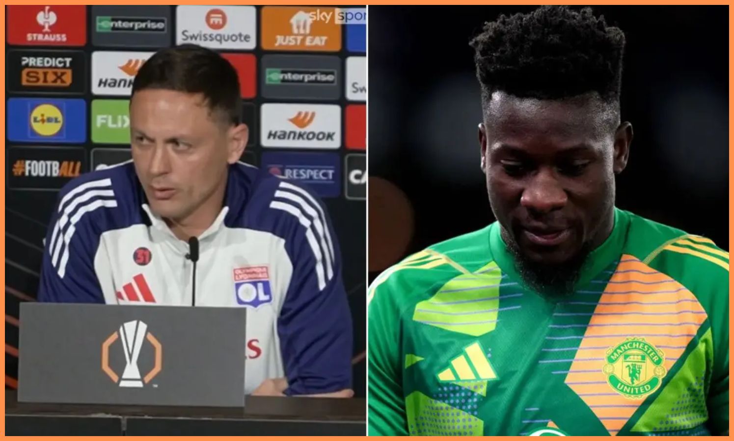 Andre Onana critiqué avant le match Lyon-Man United