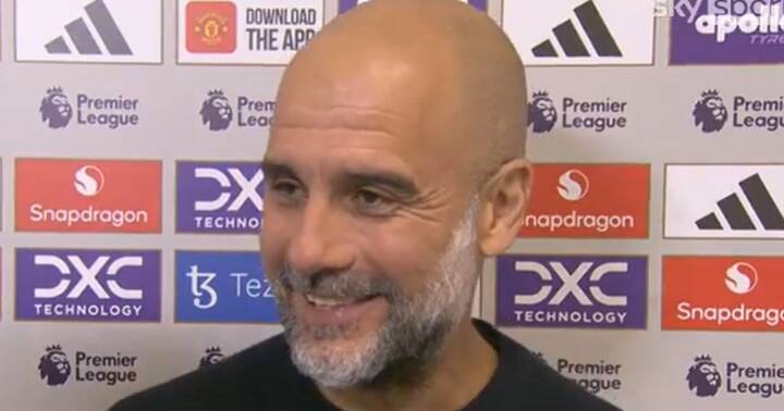 Guardiola plaisante avec un reporter après le match nul avec Man Utd