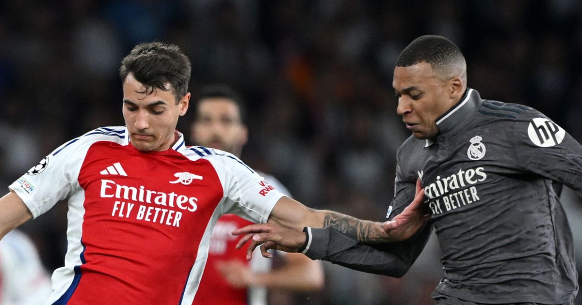 Jakub Kiwior brille et stoppe Mbappé lors d-Arsenal-Real Madrid