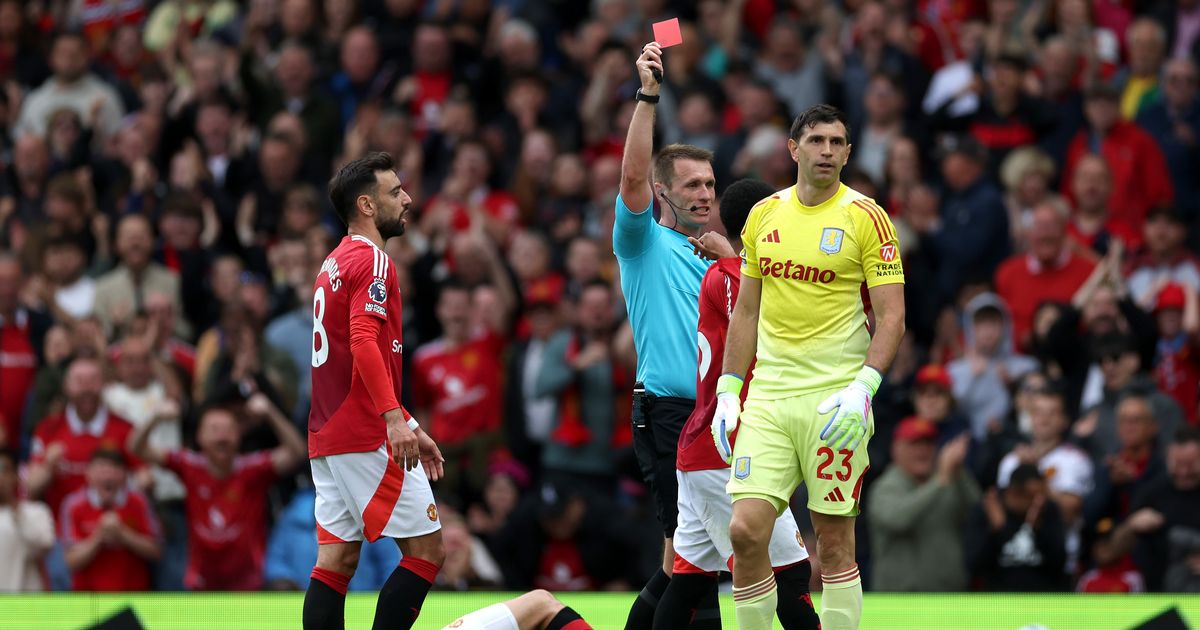 Martinez expulsé - Aston Villa en difficulté face à Man Utd