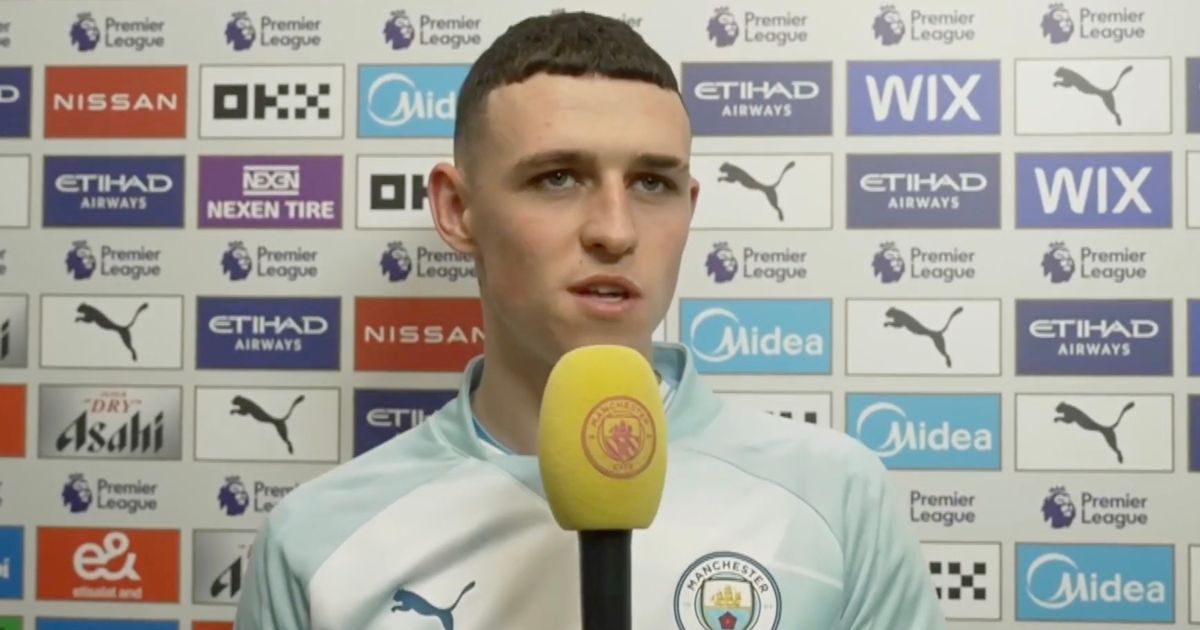 Phil Foden répond aux chants inacceptables des fans de Man Utd