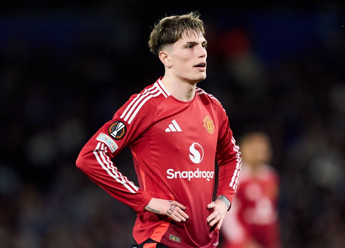 Alejandro Garnacho en action avec Manchester United