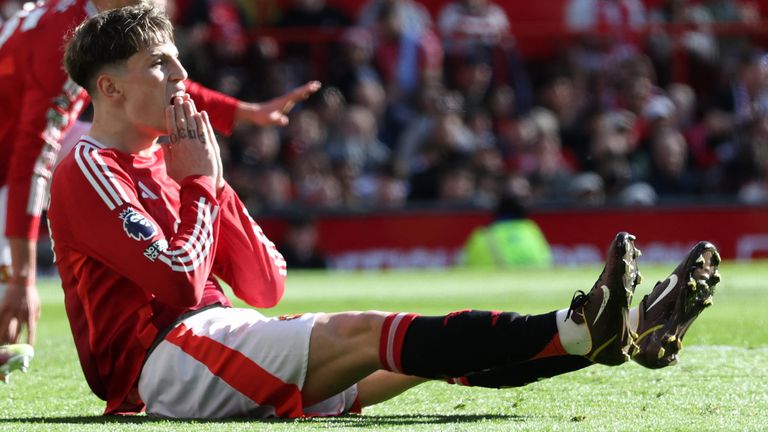 Alejandro Garnacho lors du derby contre Manchester City