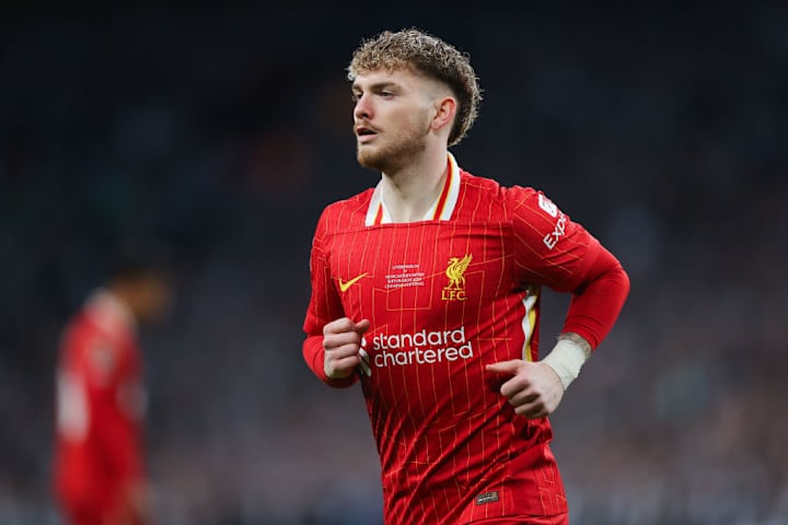 Harvey Elliott lors d'un match de Liverpool