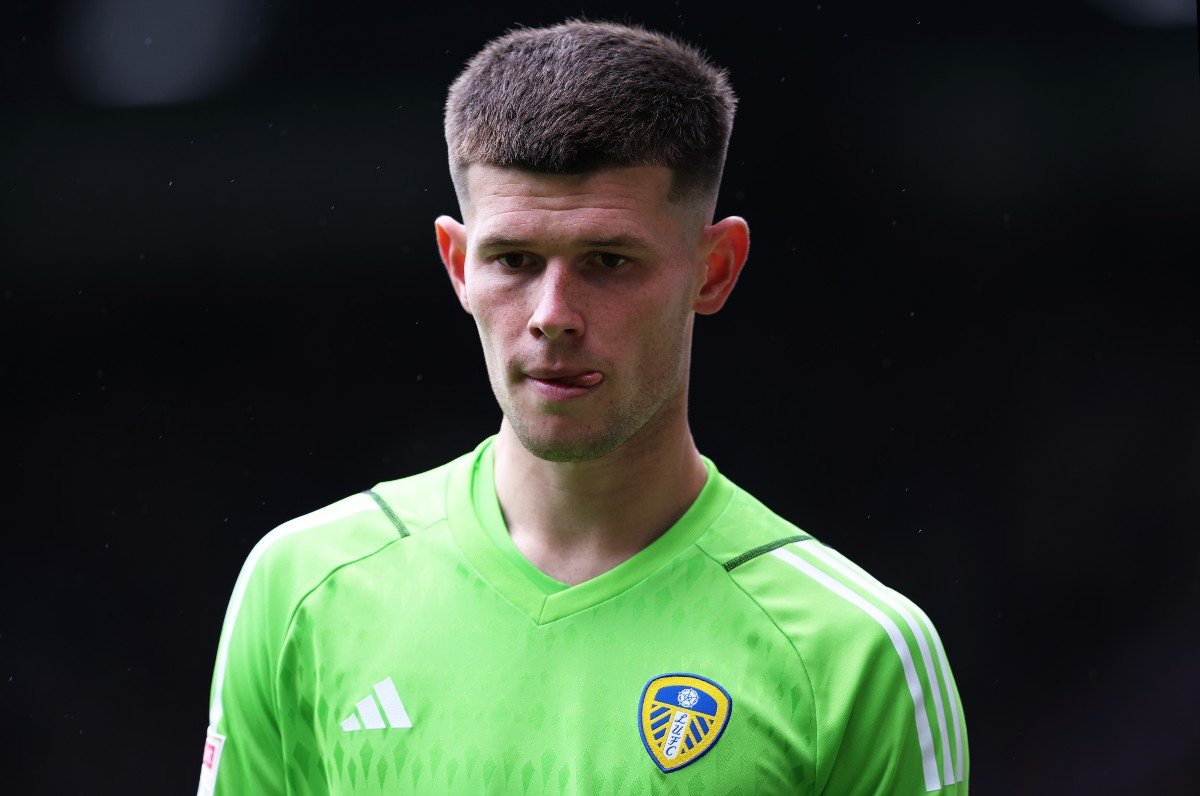 Illan Meslier lors d'un match Leeds-Birmingham