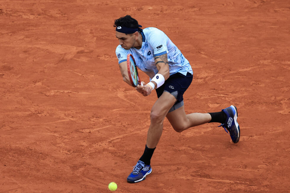 Alejandro Tabilo au 2e tour du Masters 1000 de Monte-Carlo contre Novak Djokovic le 9 avril 2025