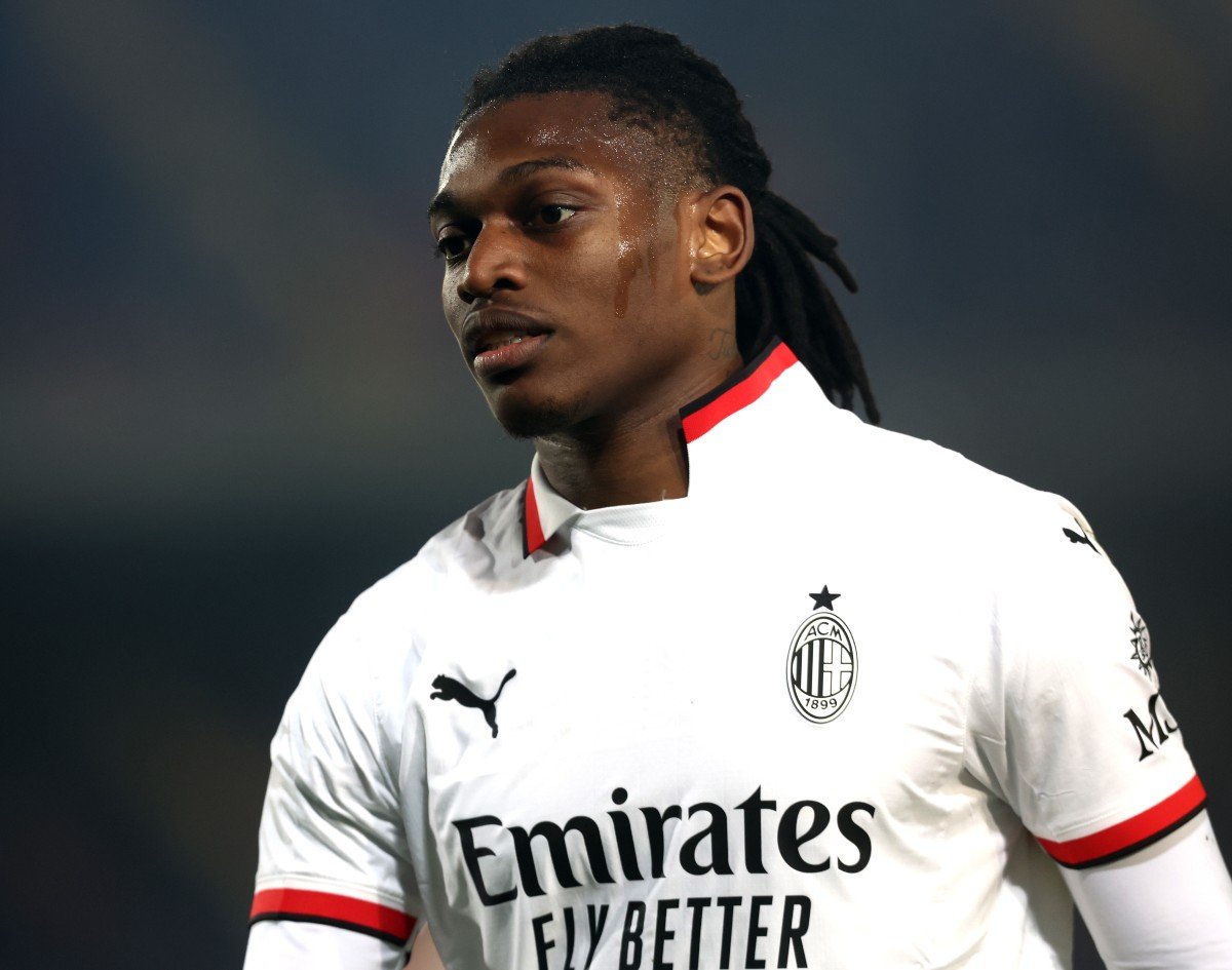 Rafael Leao en action pour l'AC Milan contre Lecce