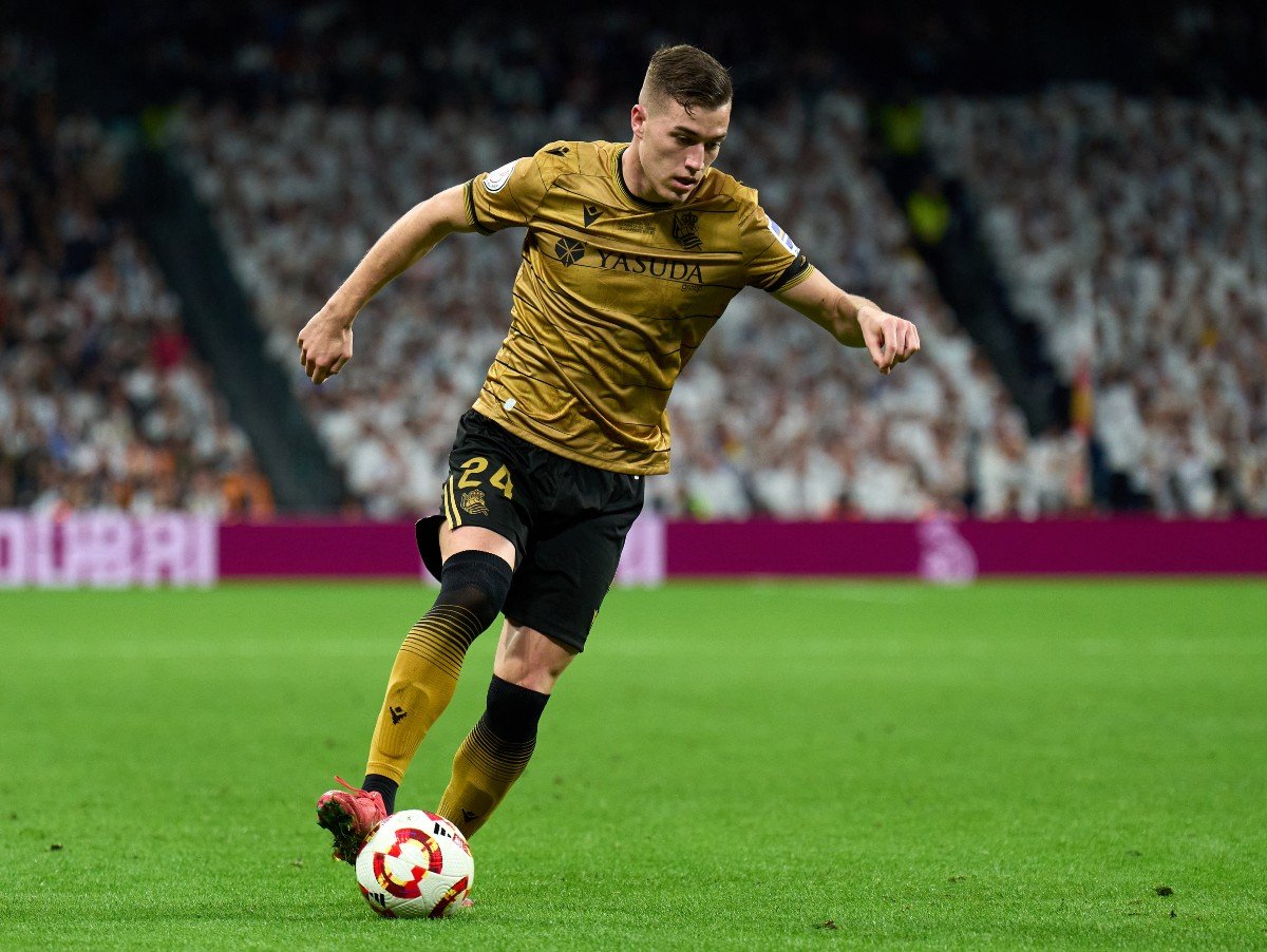 Luka Sucic lors d'une action avec la Real Sociedad