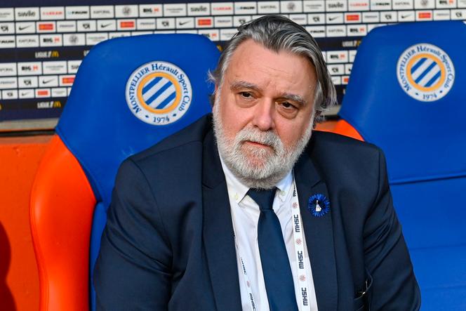 Laurent Nicollin, le président du Montpellier Hérault Sporting Club, au stade de la Mosson, à Montpellier.