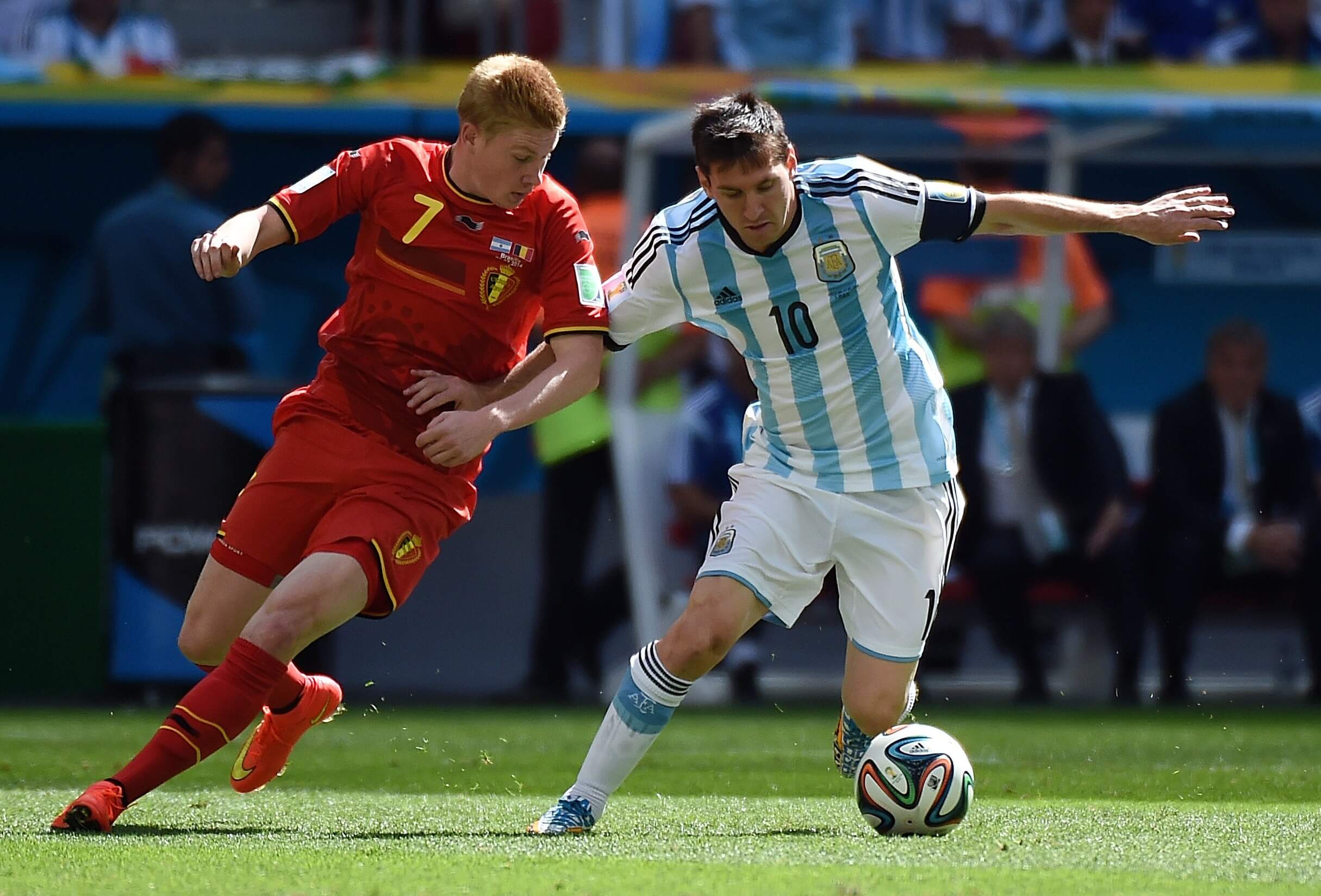 Kevin De Bruyne et Lionel Messi à la Coupe du Monde 2014
