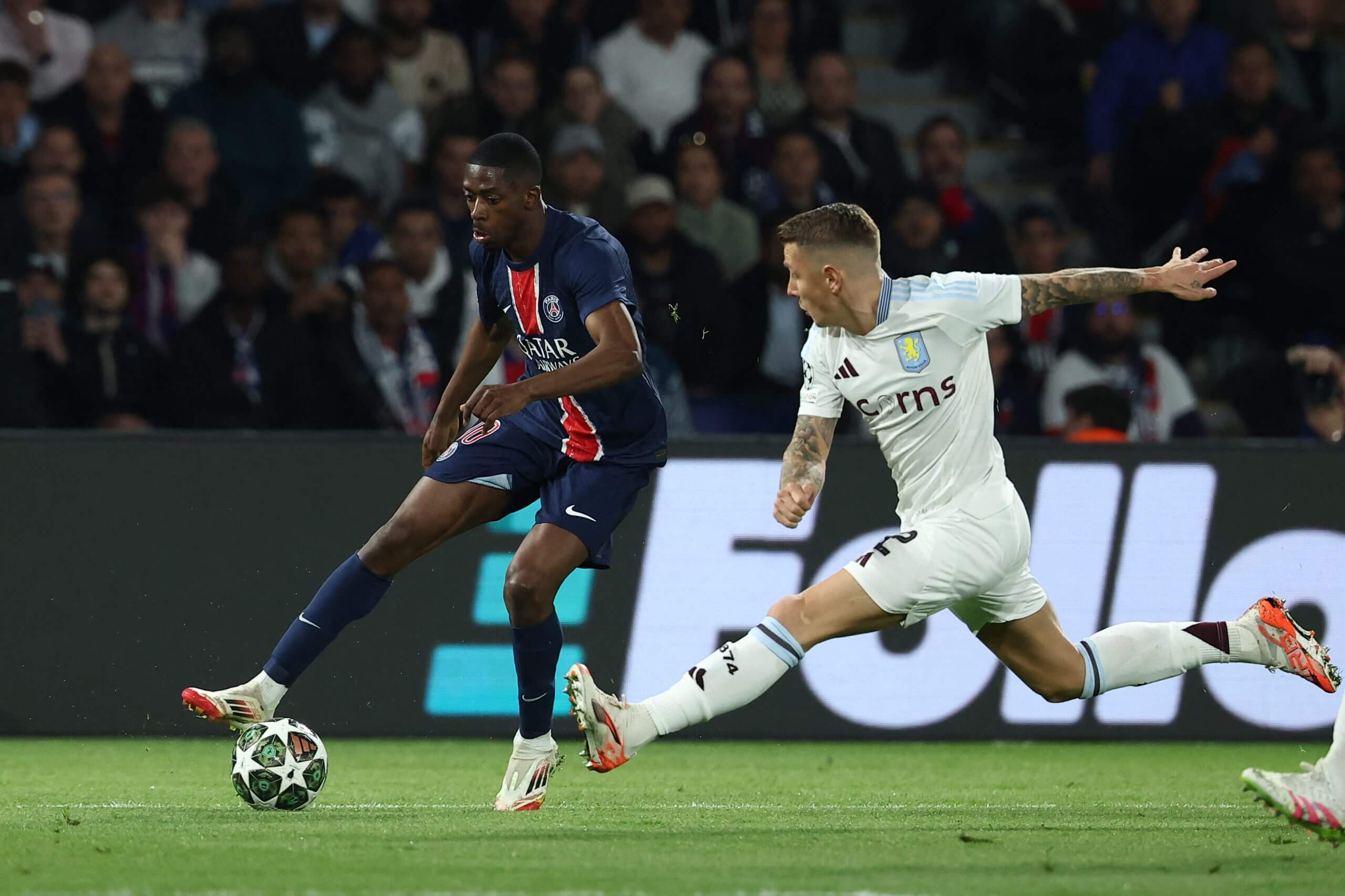 Ousmane Dembélé en pleine action avec le PSG