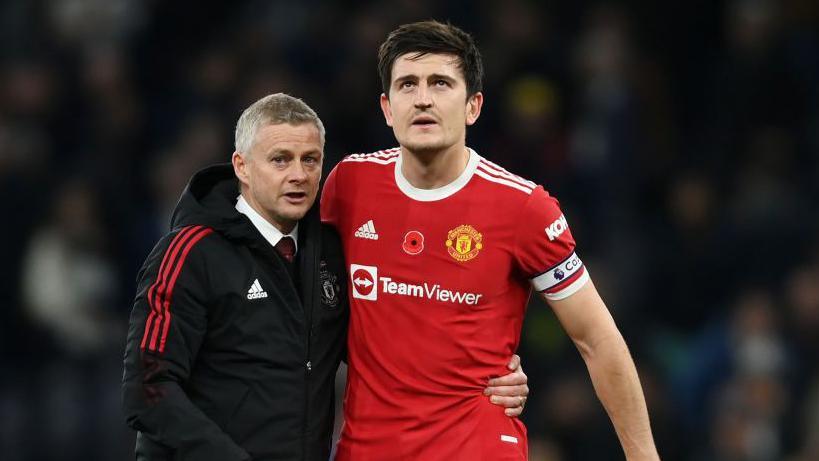 Ole Gunnar Solskjaer et Harry Maguire à Manchester United