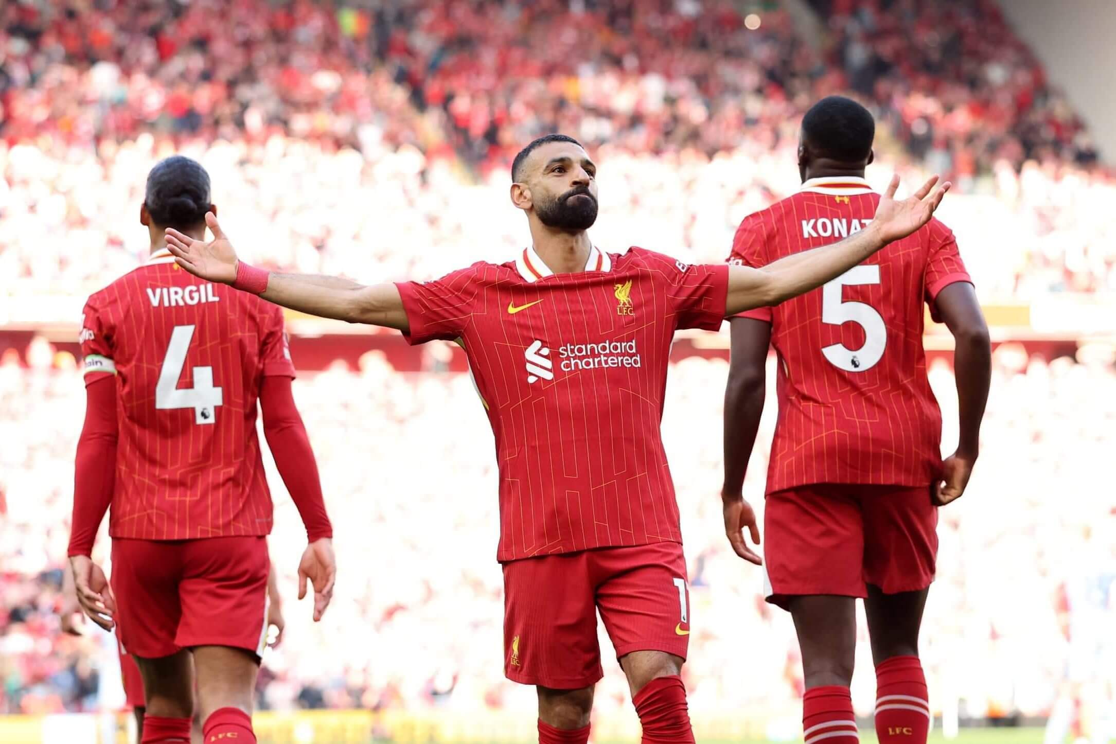 Mohamed Salah et Liverpool célèbrent le titre de Premier League