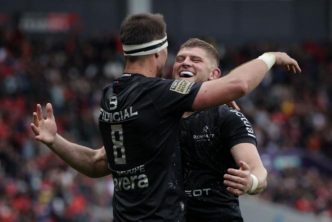 Alexandre Roumat et Jack Willis lors de la victoire du Stade Toulousain contre Castres en Top 14