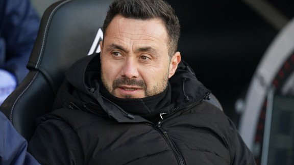 De Zerbi lors d'un match de l'OM