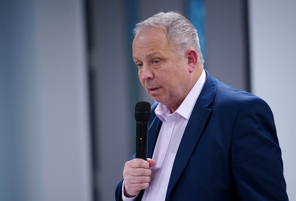 John Stiles lors d'un événement sur la démence dans le football