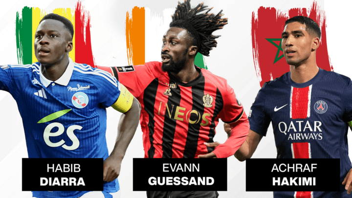 Habib Diarra, Evann Guessand et Achraf Hakimi, finalistes du prix Marc-Vivien Foé 2025