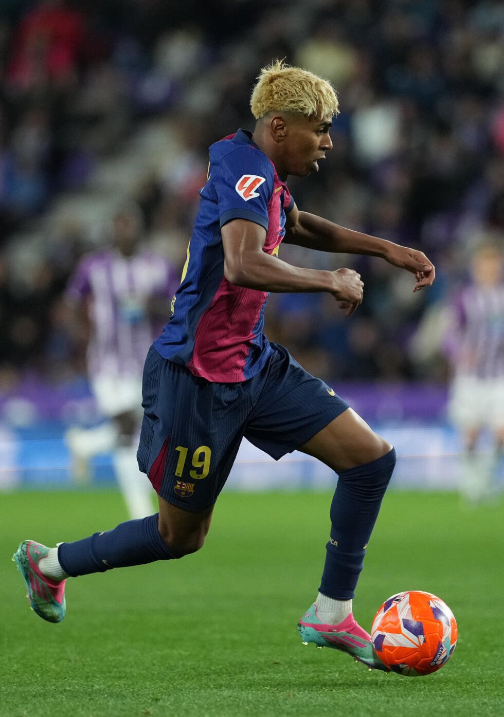 Lamine Yamal lors d'une victoire du FC Barcelone en Liga