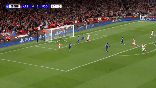 Séquence de l'arrêt de Donnarumma face à Leandro Trossard