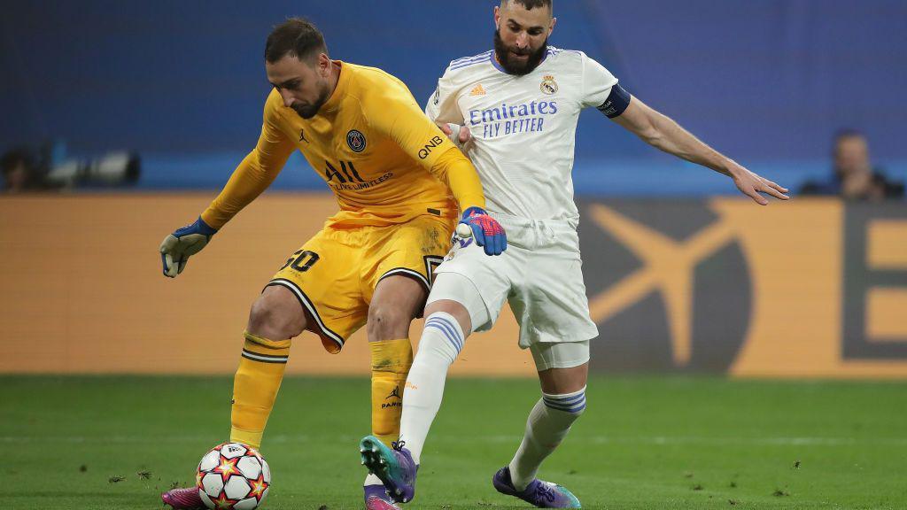 Erreur de Donnarumma face à Karim Benzema lors du match PSG-Real Madrid